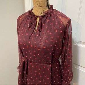 Loft Long Sleeve Floral Dress